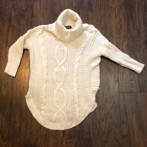 Express cable knit white turtleneck